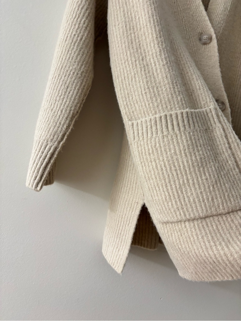 Gentle Fawn Ribbed Cream Open-Front Cardigan - Picture 6 of 9